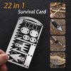 1PC Survival Tool Card 22-in-1 Portable Stainless Steel Camping Tools Multifunctional Fishing Supplies Outdoor Emergency