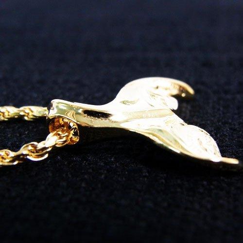 Гавайские украшения ожерелье кулон желтое золотое покрытие ювелирные изделия в виде хвоста кита [LocoMocoAloha] [подлинный продукт]