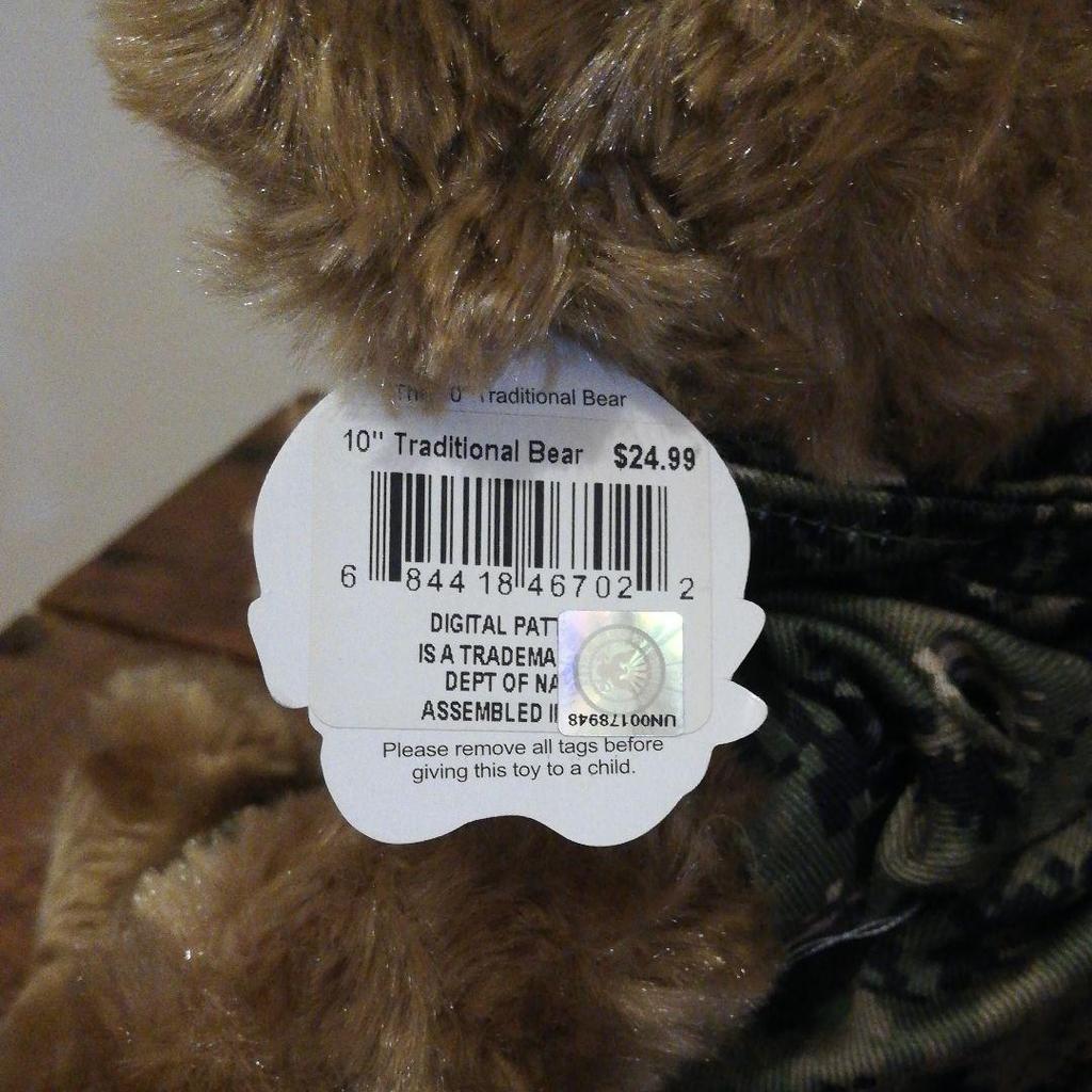 [USED] Rare American Souvenir Chelsea Army Teddy Bear