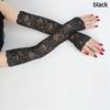1 Pair Women UV Protection Lace Arm Sleeve Mittens Ice Arm Cuffs Fingerless Driving Gloves Arm Cover