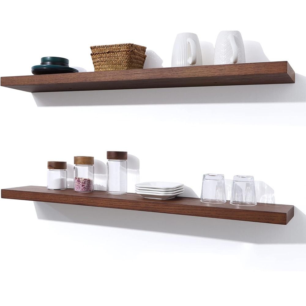 Durable Floating Shelves Wooden Hanging Wall Shelves Hanging Storage Rack Bedroom Decoration
