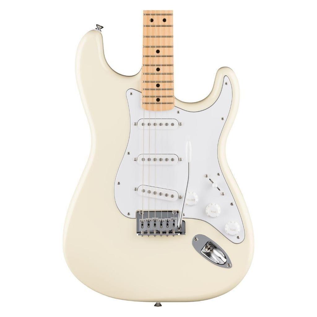 Fender Электрогитара Стандартная Stratocaster Кленовый гриф Белый пикгард Olympic White Мягкий чехол
