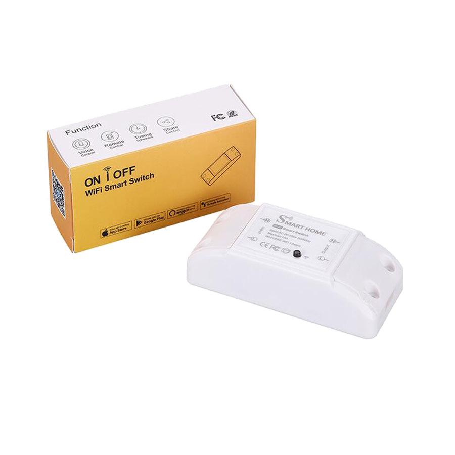 WiFi Tuya Smart Одноканальный релейный выключатель, 10А/16А, Пульт дистанционного управления AC 90-250В