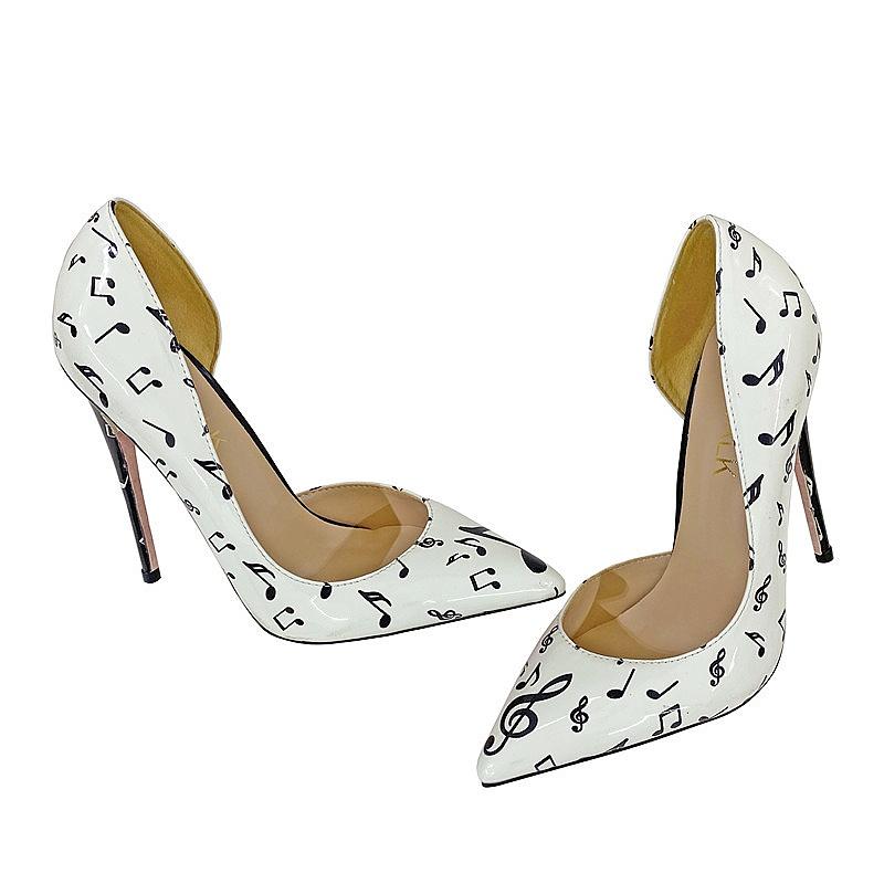 Туфли на высоком каблуке с модным узором, женские туфли больших размеров, универсальные деловые туфли для женщин