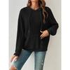 Women's Top Shirt Fall/Winter Long-Sleeve Shirt Knit Pullover Hoodie Pocket Sweatshirt