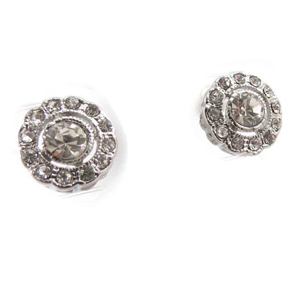 Les Trésors De Lily [J7841] — Белые дизайнерские серьги «Сисси» (12 мм)