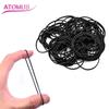 100Pcs Women Mini Small Black Rubber Hair Elastic Braids Plaits Braiding Band