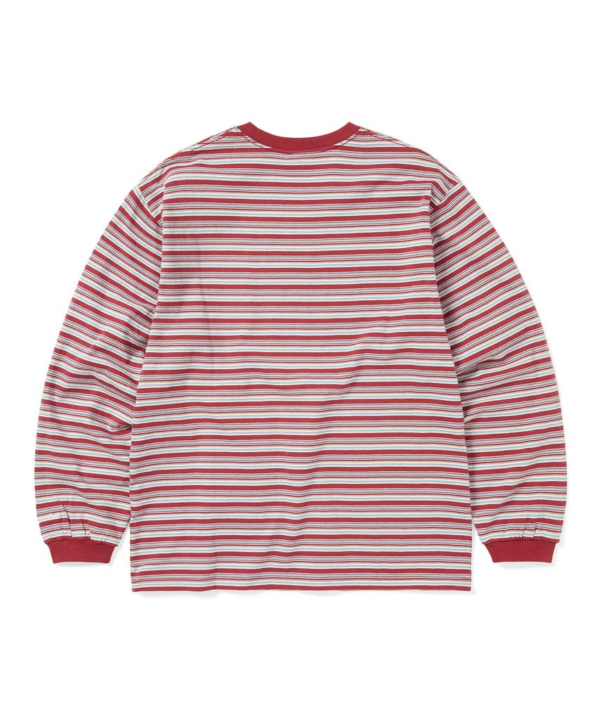 THISISNEVERTHAT Striped L/S Tee Red
