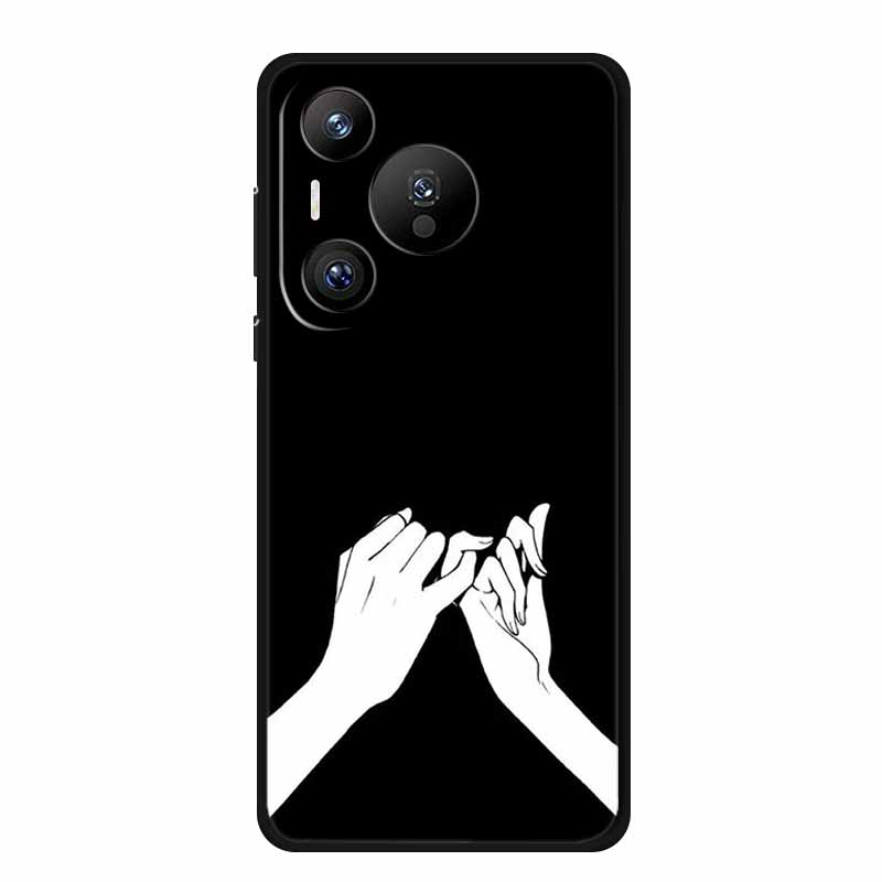 Чехол для телефона Huawei Pura 70 Pro Модный Черный Силиконовый Мягкий Задний Чехол-Крышка Для Huawei Pura 70 Pro Чехол 70Pro Pura70 Pro Корпус