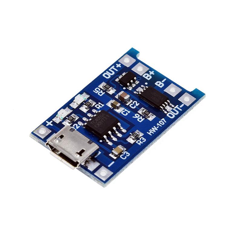 Модуль зарядного устройства для литиевых аккумуляторов 18650 TP4056, DIY, Type-C Micro USB, 5V 1A, плата зарядки с защитой, два в одном