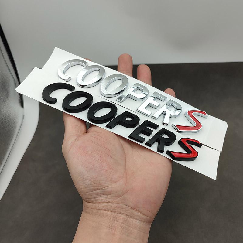 3D ABS Черный Логотип Cooper S Буквы Значок на Багажник Автомобиля Для R55 R56 F56 R50 R52 F55 JCW R53 Cooper S Наклейка Аксессуары