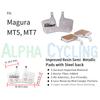 4 Pairs Ex Plus Bicycle Brake Pads for Magura MT5 MT7 4 Pistons Calipers, Improved Resin