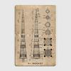 N Rocket Blueprint Metal Plaque Poster Wall Mural Living Room Printing Plaques Tin Sign Poster