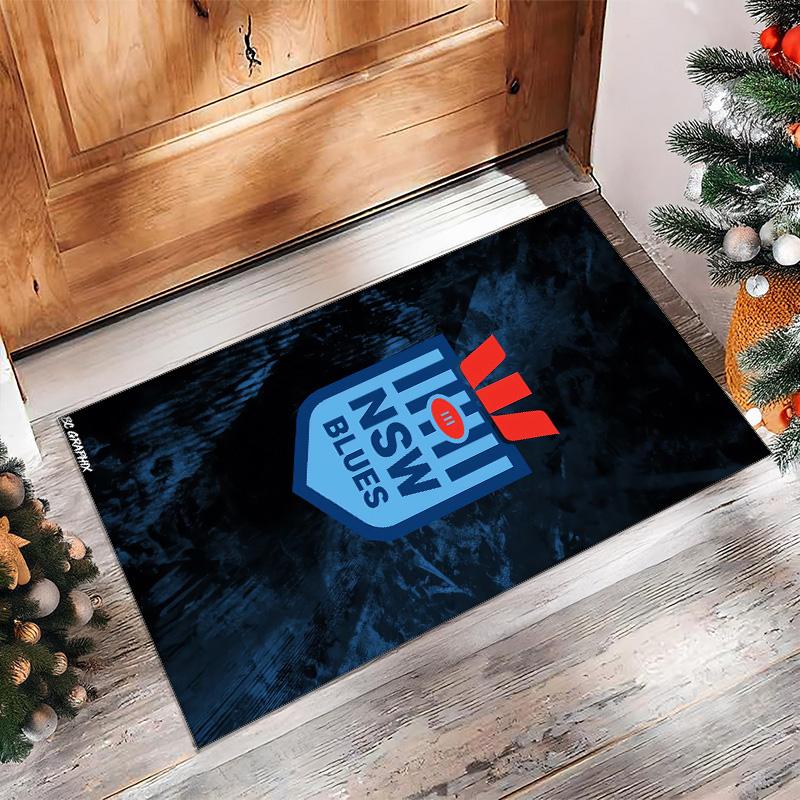 NSW Blues Crystal Velvet Carpet Soft Anti?Slip Floor Mat Comfortable Home Living Room Bedroom Decor Rug