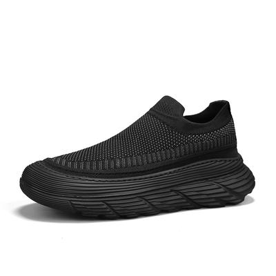 Мужская простая и модная спортивная обувь Fly Woven на толстой подошве, повседневная обувь для отдыха на открытом воздухе, дышащая мужская обувь, ленивая обувь