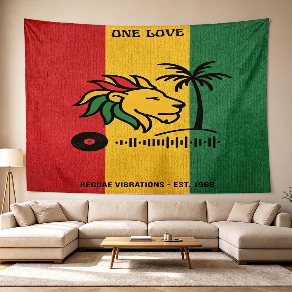 Bob Marley Reggae Good Bad Beautiful Clear Pattern Tapestry, Wall Decor for Apartment, Studio and Photoshoot Backdrop