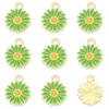 5Pcs Flower Daisy Pendant Alloy Drop Oil Charms For DIY Bracelet Earrings Making Jewelry Findings
