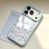 Прозрачный чехол для телефона с цветочным узором для Apple iPhone 13/14/15/16/17 Promax - Полное покрытие для женщин
