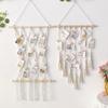 Hanging Photo Display Macrame Wall Hanging Pictures Frame Holder Organizer Boho Kids Baby Room Home Office Wall Art Decoration