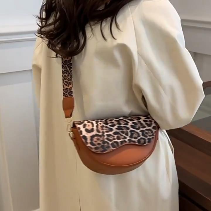 Широкий ремешок, леопардовый принт, сумки кроссбоди для женщин, модная дизайнерская сумка через плечо для повседневного использования, универсальные женские сумки KTY