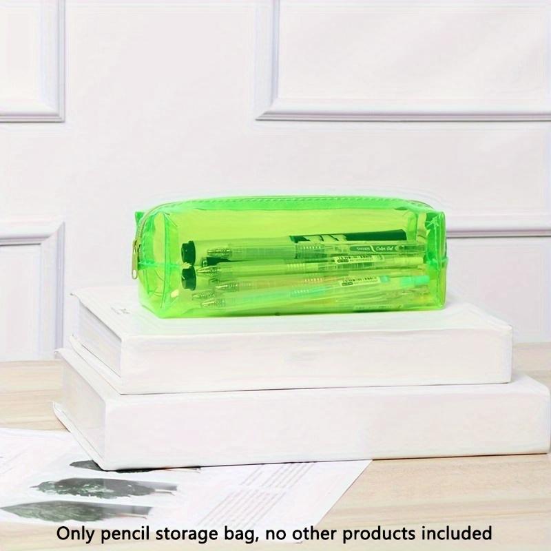 17,5*5*5 см, 1 шт., несколько цветов, прозрачная, портативная, хорошего качества, сумка для хранения канцелярских принадлежностей, вместительный пенал для принадлежностей для школьников.