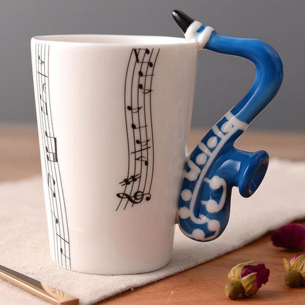 Креативная керамическая чашка для кофе с ручкой в виде гитары
