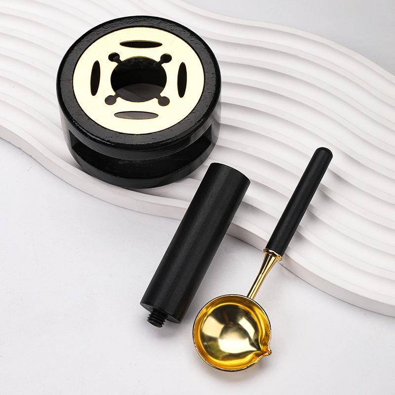 Набор для восковой печати 3 шт./упак. Инструмент для плавильной печи, нагреватель для восковой печати, набор штампов для восковой печати с ложкой для плавления воска для плавления восковой печати