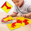 Детские Монтессори Геометрические Пазлы Конструктор Меняющееся Лицо Тренировка Логического Мышления Раннее Развитие Деревянная Игрушка