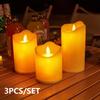 3 ШТ./КОМПЛ. Имитация электронных свечей Светодиодные свечи для свадеб, вечеринок, дней рождений Ночники Декоративные огни