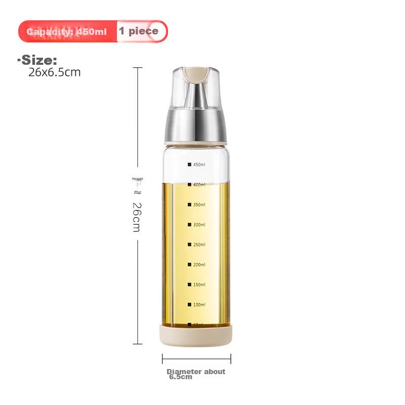 Glass Oil Dispenser with Automatic Opening And Closing, Leak-Proof Oil Bottle Container, Small Sesame Oil Soy Sauce Vinegar Bottle Seasoning Dispenser