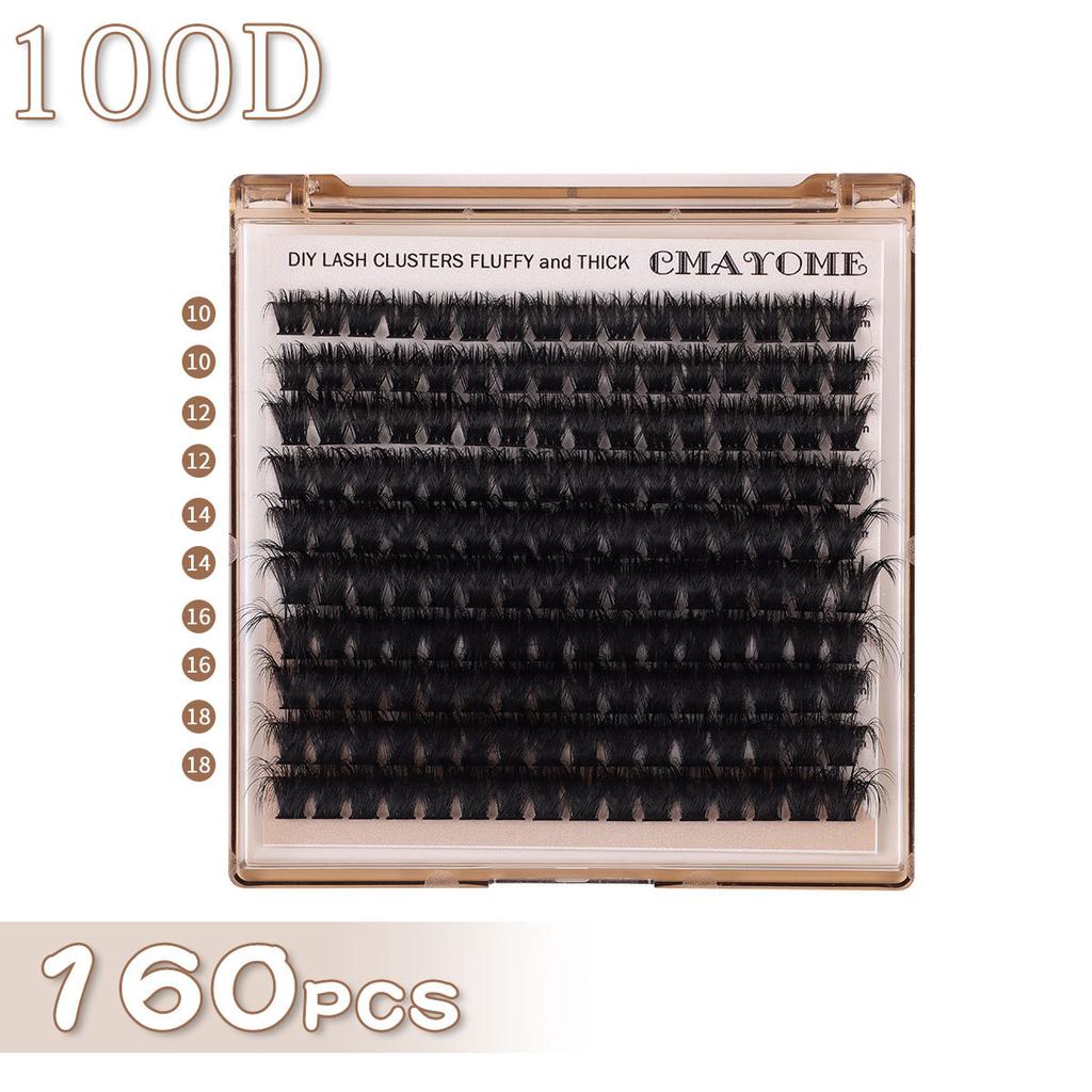 Dense D-Song Single-Cluster False Eyelashes 10-18Mm Daily Natural Curling Diy Segmented Grafting