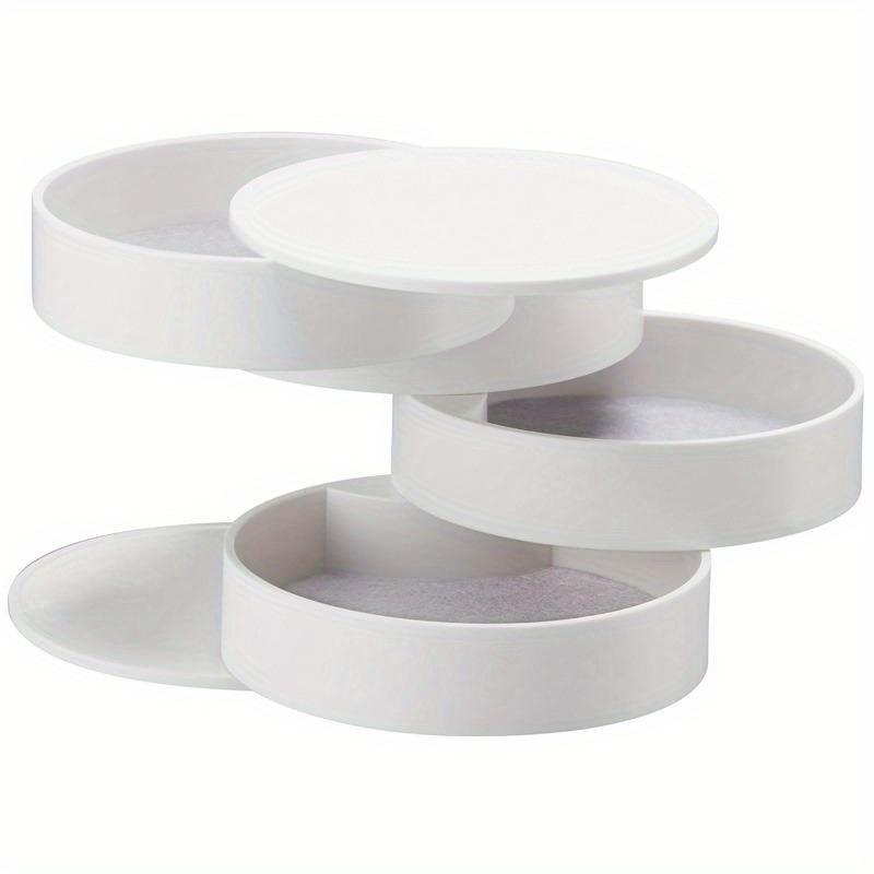 4-слойная шкатулка для хранения ювелирных изделий, вращающийся на 360 градусов держатель, органайзер для серег, резинок, браслетов, органайзер для мелких предметов