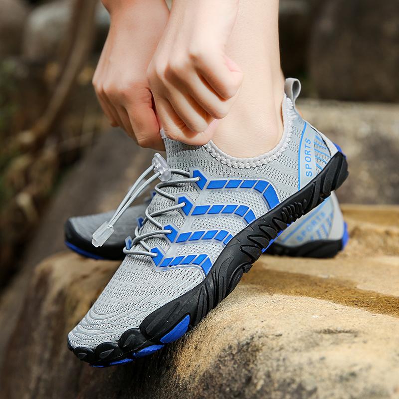 Мужчины Женщины Босиком Аква-обувь Пять пальцев Обувь для водных видов спорта Дренаж Туризм Прогулочные кроссовки Восходящее течение Дайвинг Серфинг Сандалии для плавания Для фитнеса Тренажерный зал Велоспорт