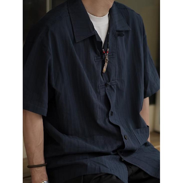 Летняя одежда мужская ретро повседневная рубашка студенческая свободная нишевая дизайнерская забавная новая мужская верхняя часть для ношения на открытом воздухе