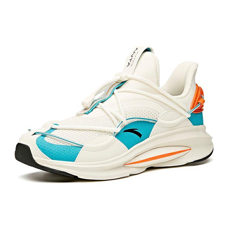 Anta UFO амортизирующие нескользящие износостойкие низкие кроссовки для бега мужские кроссовки белые зеленые 912045513-6