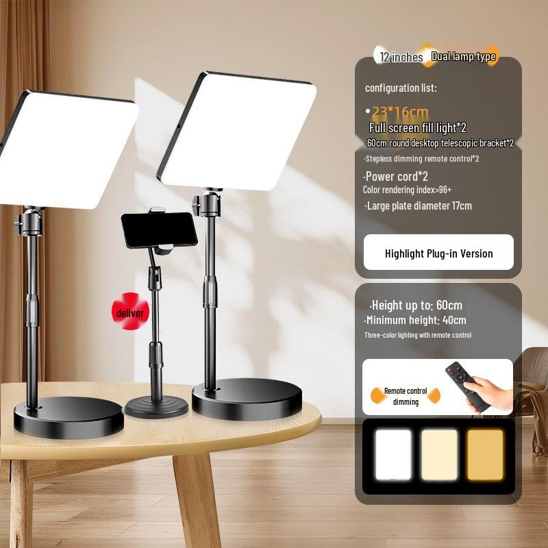 Pro Stream & Photography LED Soft Light for Indoor Video & Beauty Shots