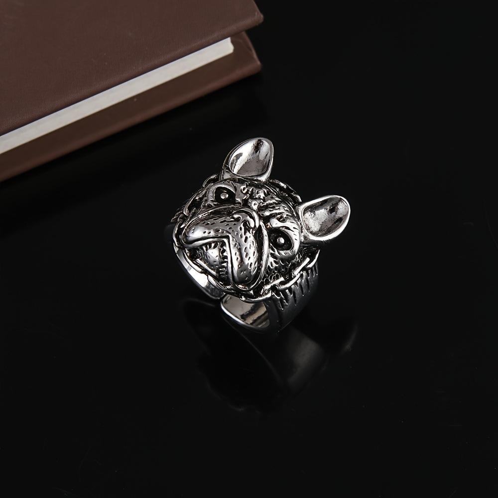 Vintage Puppy Bulldog Ring Fashion Ring Open Ring
