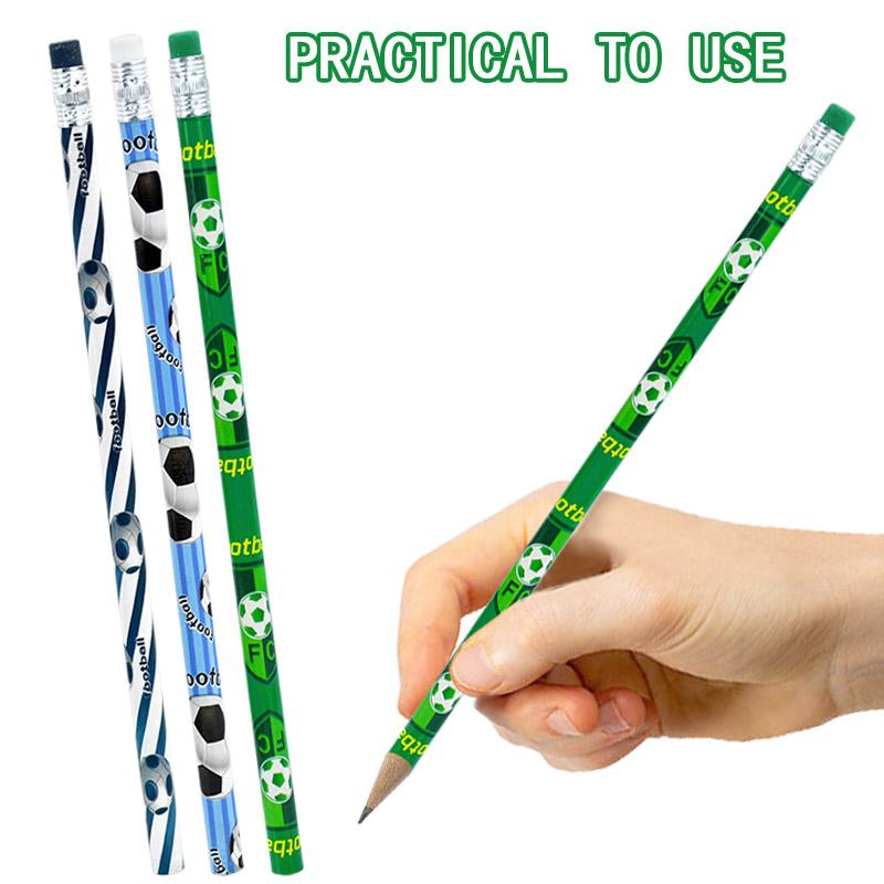 12/24/36 шт., деревянные карандаши для футбола, детские футболки, спортивная тема, сувениры для дня рождения, подарок для мальчика в школу, пиньята, наполнители, принадлежности