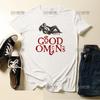 Unisex T Shirt Good Ounisexs Crowley And Aziraphale Awesome Artwork Printed Tshirt For Male Graphic Unisex Tops Tees ONeck Camiseta