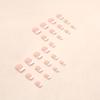 24pcs Glossy White French Tip Press On Nails - Full Cover Short Square False Nails for Women and Girls - Daily Wear