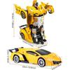 Jouet radiocommandé - LARGEIGHT - Transformers - Voiture Transformable Jaune - 2,4GHz - 6 ans et plus