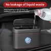 CUP1 Car Push-Button Style Square Leather Multi Functional Organizer Box Trash Can For Volkswagen VW Scirocco Jetta Beetle GTI Passat