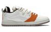 Li Ning Wave PRO Abrasion Resistant Breathable Low top Skateboard Shoes Men's White Orange AECT015-1