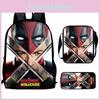 Deadpool Wolverine Movie Characters Trendy Cartoon Printed Backpack Student