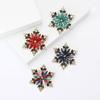 Delicate Versatile Alloy Rhinestone Snowflake Brooch Fashion Temperament Women'S Suit Coat Corsage Jewelry Pin