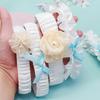 Сексуальная кружевная подвязка для невесты с ручной работы бантом и цветком, эластичное кольцо для ноги, свадебный аксессуар для белья для невесты