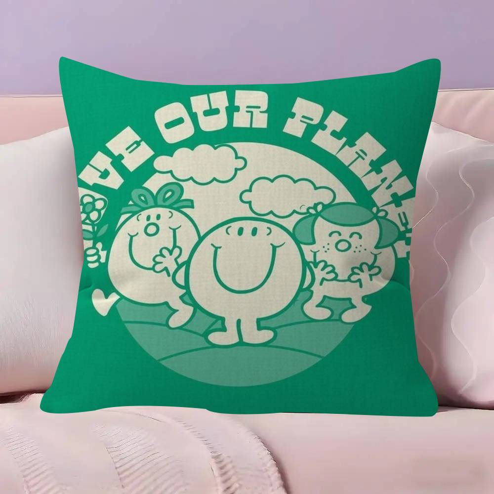 MrMen And LLittle MMiss Cushion Cushion Cover Pillowcase Upholstery Sofa Throw Pillow Home Decor Pillowcas
