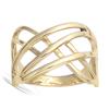 Gold Plated Ring 'Infinity' Golden - 14 Mm