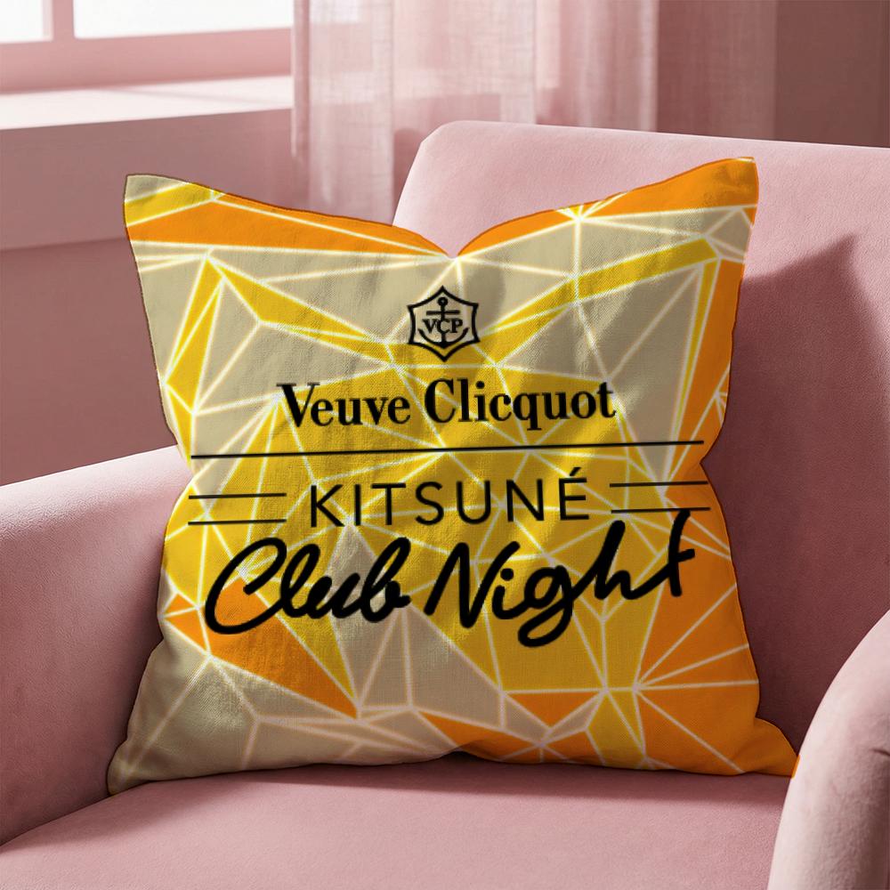 Роскошная наволочка-подушка V-Veuve C-clicquot для разных ситуаций - для дома и автомобиля - Двусторонняя, мягкая и прочная для повседневного использования