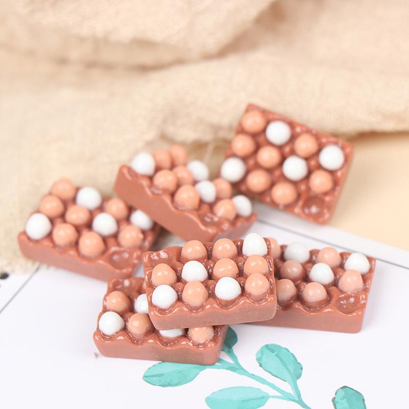 6шт 1:12 миниатюрных яиц для кукольного домика, модель еды для кухни, декор для кухни